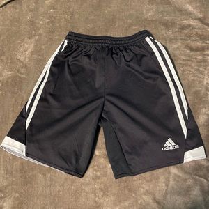 Boy’s Adidas shorts, black and white, size youth medium